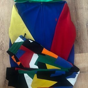 Polo Ralph Lauren Blue and Green Hoodie